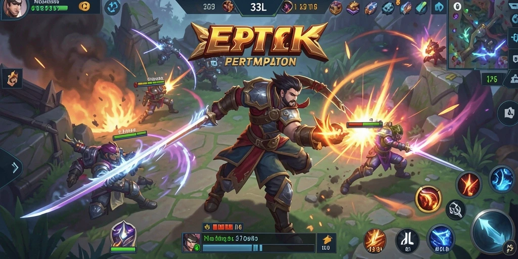 Tampilan dalam pertempuran seru di game MOBA 33L.