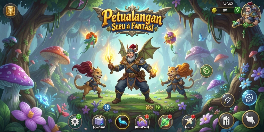 Gameplay seru di dunia petualangan yang menakjubkan.
