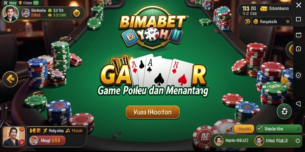Screenshot gameplay seru dari aplikasi poker BIMABET.
