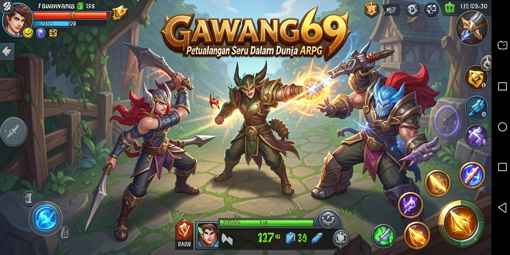 Tampilan gameplay ARPG GAWANG69 yang mendebarkan dan penuh aksi.