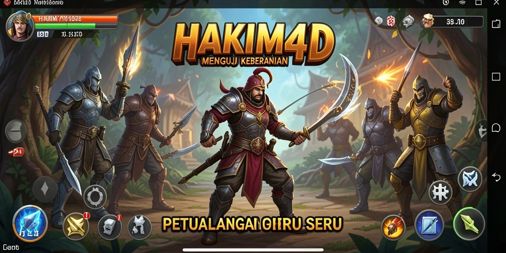 Tampilan gameplay HAKIM4D dengan petualangan yang seru dan mendebarkan.