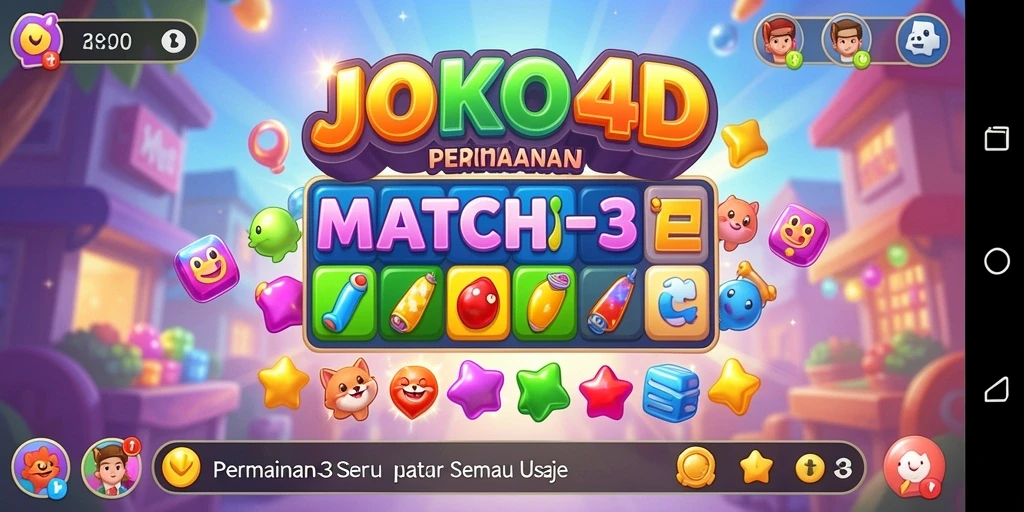 Tampilan menarik dan gameplay seru dari JOKO4D Match-3.