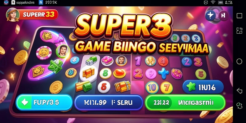 Tampilan gameplay seru dalam SUPER33 yang menampilkan suasana Bingo.