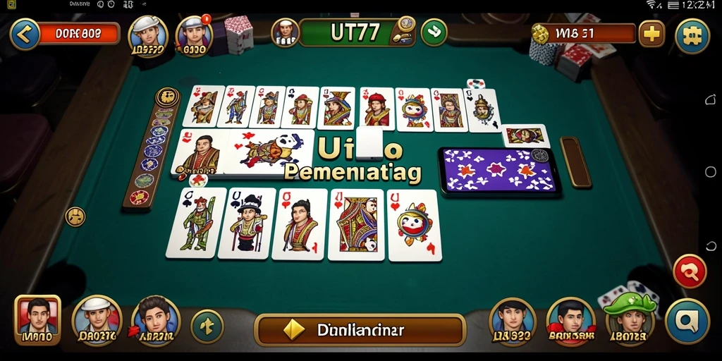 Screenshot UT77 menampilkan gameplay menarik permainan Domino.