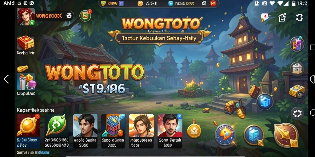 Tampilan utama WONGTOTO yang menunjukkan pengelolaan tugas dan pengingat.