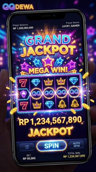 Tampilan utama aplikasi qqdewa yang memudahkan pengguna untuk menavigasi.